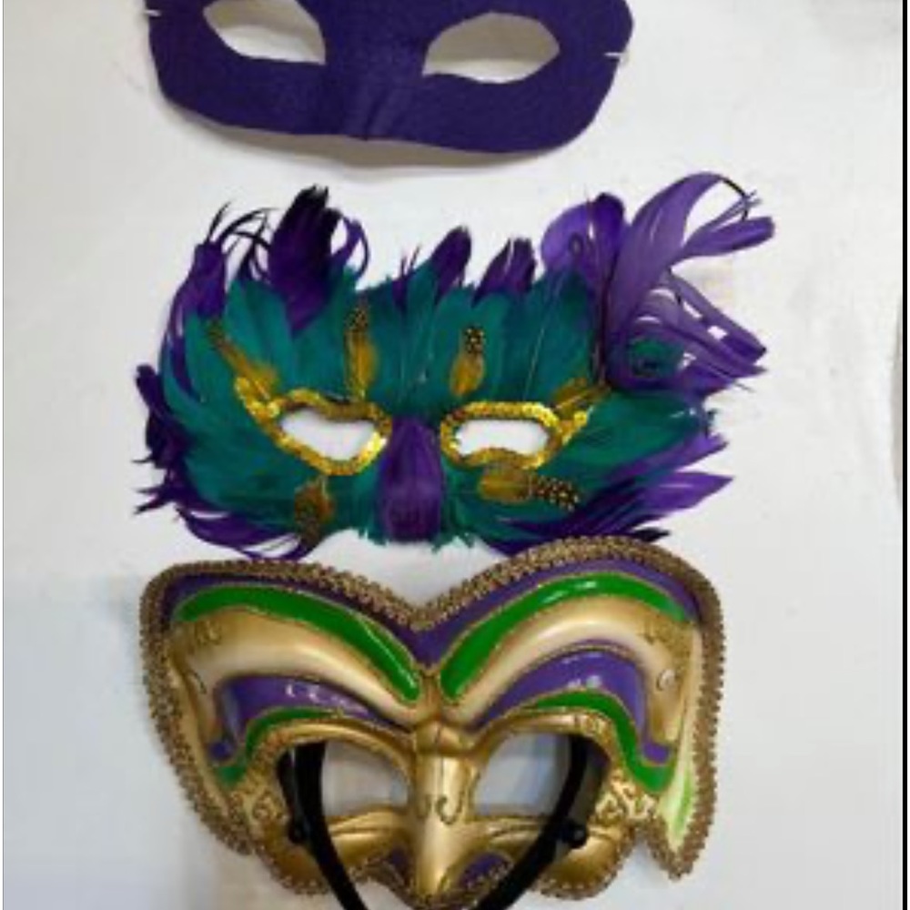 Three Mardi Gras Masks